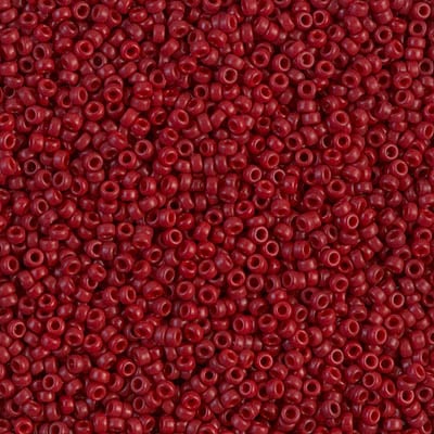 Miyuki 15/0 Seed Beads - <!a>15-1464 - Dyed Opaque Maroon - 1 Gram