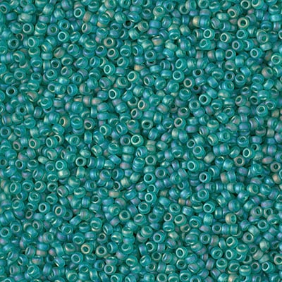 Miyuki 15/0 Seed Beads - 15-147FR - Matte Transparent Emerald AB