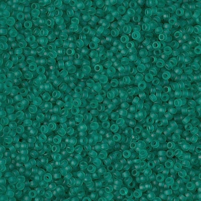 Miyuki 15/0 Seed Beads - 15-147F - Matte Transparent Emerald