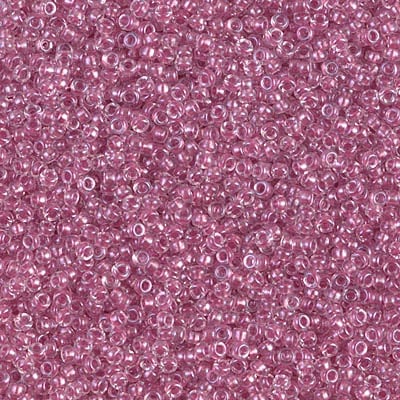 Miyuki 15/0 Seed Beads - 15-1524 - Sparkling Peony Pink Lined Crystal
