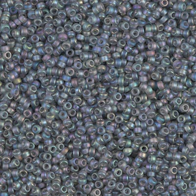 Miyuki 15/0 Seed Beads - 15-152FR - Matte Transparent Gray AB