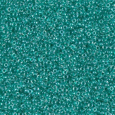 Miyuki 15/0 Seed Beads - 15-1555 - Sparkling Dark Aqua Green Lined Crystal