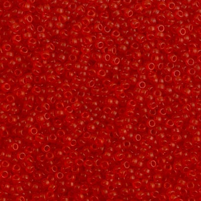 Miyuki 15/0 Seed Beads - 15-1609 - Dyed Semi-Matte Transparent Red