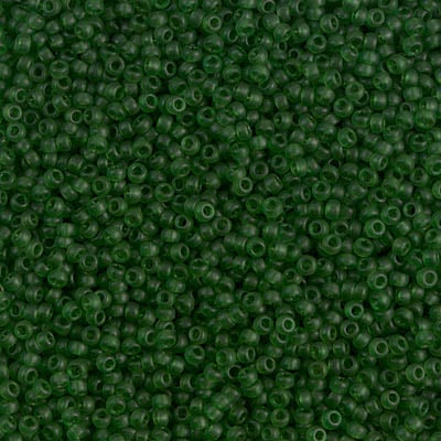 Miyuki 15/0 Seed Beads - 15-1611 - Dyed Semi-Matte Transparent Olive