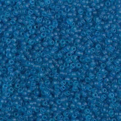 Miyuki 15/0 Seed Beads - 15-1614 - Dyed Semi-Matte Transparent Aqua