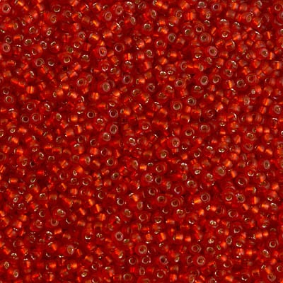Miyuki 15/0 Seed Beads - 15-1639 - Dyed S/M S/L Red Orange
