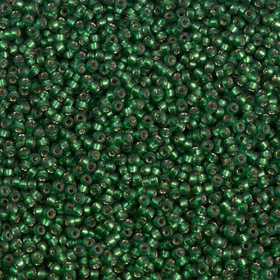 Miyuki 15/0 Seed Beads - 15-1642 - Dyed S/M S/L Leaf Green