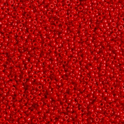 Miyuki 15/0 Seed Beads - 15-1684 - Dyed S/M Opaque Bright Red