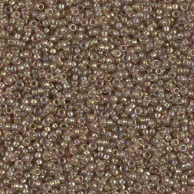Miyuki 15/0 Seed Beads - 15-1837 - Spkl Taupe Lined Smoky Amethyst AB