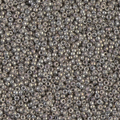 Miyuki 15/0 Seed Beads - 15-1865 - Opaque Smoke Gray Luster