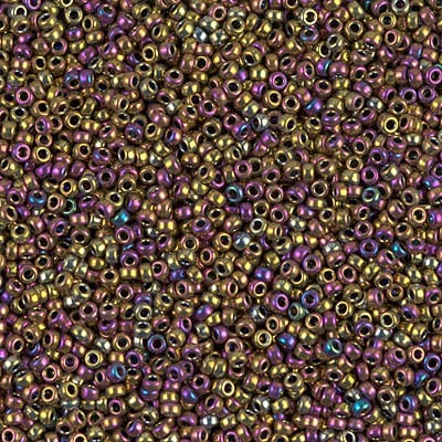 Miyuki 15/0 Seed Beads - 15-188 - Metallic Purple Gold Iris