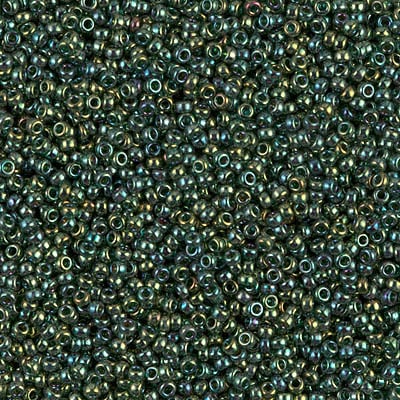 Miyuki 15/0 Seed Beads - 15-1890 - Emerald Gold Luster