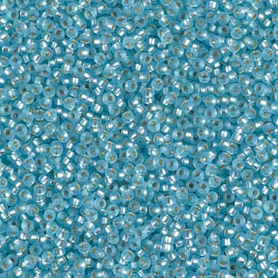 Miyuki 15/0 Seed Beads - 15-018F - Matte Silverlined Aqua