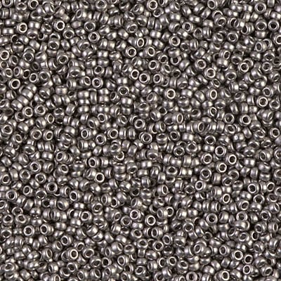 Miyuki 15/0 Seed Beads - 15-190F - Matte Nickel Plated