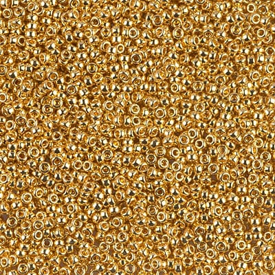 Miyuki 15/0 Seed Beads - 15-191 - 24kt Gold Plated