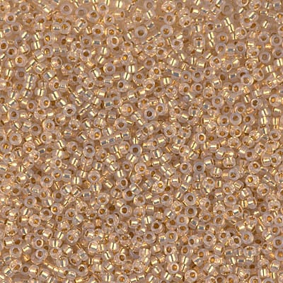 Miyuki 15/0 Seed Beads - 15-196 - 24kt Yellow Gold Lined Opal