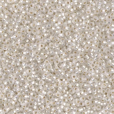 Miyuki 15/0 Seed Beads - 15-001F - Matte Silverlined Crystal