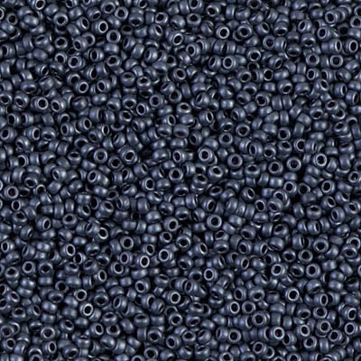 Miyuki 15/0 Seed Beads - 15-2001 - Matte Gunmetal
