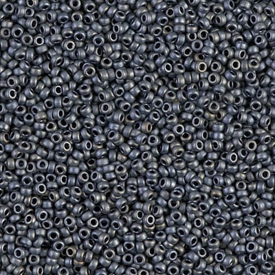 Miyuki 15/0 Seed Beads - 15-2002 - Matte Metallic Silver Gray