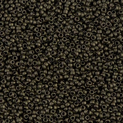 Miyuki 15/0 Seed Beads - 15-2004 - Matte Metallic Dark Olive
