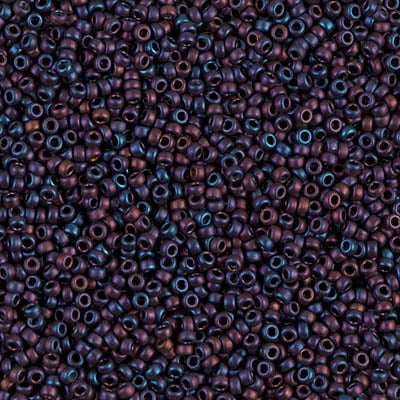 Miyuki 15/0 Seed Beads - 15-2005 - Matte Metallic Dark Raspberry Iris
