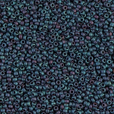 Miyuki 15/0 Seed Beads - 15-2009 - Matte Metallic Blue Iris