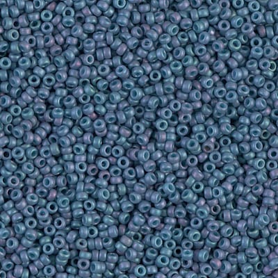 Miyuki 15/0 Seed Beads - 15-2030 - Matte Metallic Steel Blue�Luster