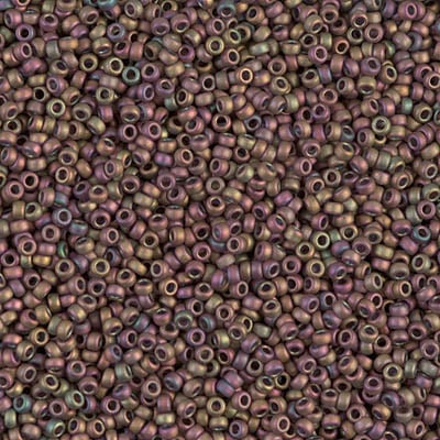 Miyuki 15/0 Seed Beads - 15-2035 - Matte Metallic Khaki Iris
