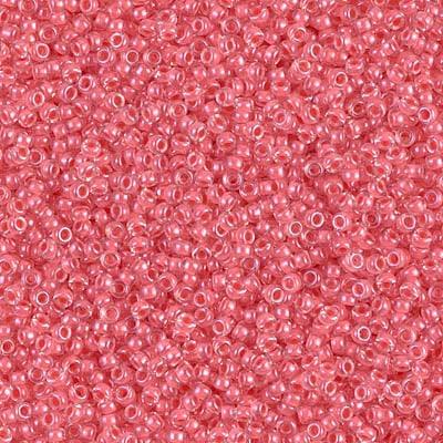 Miyuki 15/0 Seed Beads - 15-204 - Coral Lined Crystal