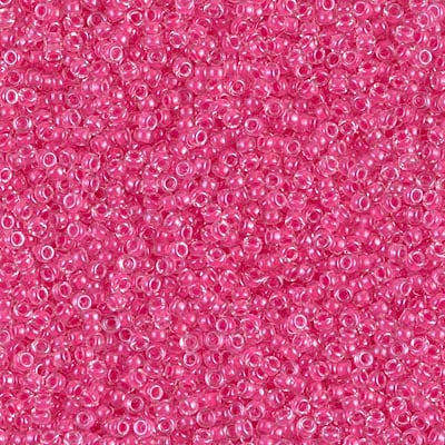 Miyuki 15/0 Seed Beads - 15-208 - Carnation Pink Lined Crystal