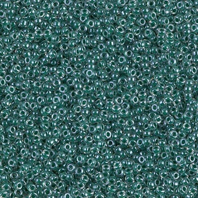 Miyuki 15/0 Seed Beads - 15-217 - Forest Green Lined Crystal