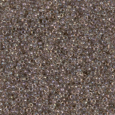 Miyuki 15/0 Seed Beads - 15-2195 - Taupe Lined Crystal AB