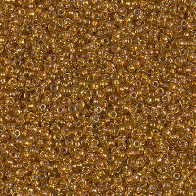 Miyuki 15/0 Seed Beads - 15-2196 - Lined Topaz AB