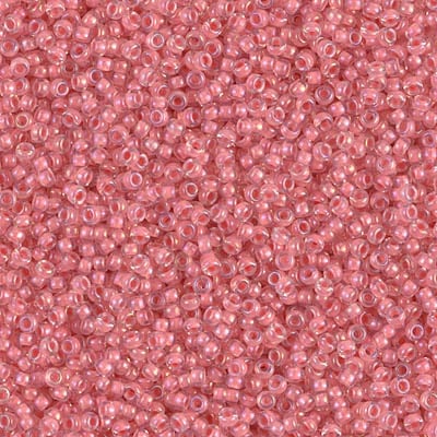 Miyuki 15/0 Seed Beads - 15-2200 - Coral Lined Crystal Luster