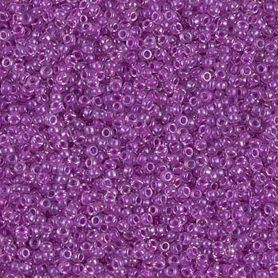 Miyuki 15/0 Seed Beads - 15-2202 - Magenta Lined Crystal AB