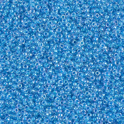 Miyuki 15/0 Seed Beads - 15-2205 - Light Blue Lined Crystal AB