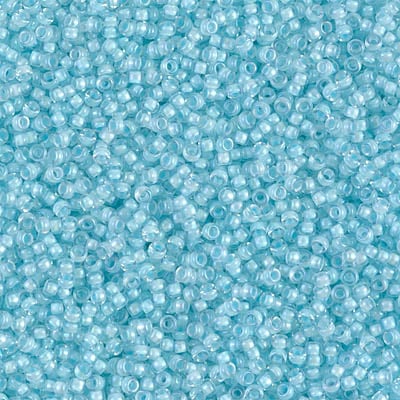 Miyuki 15/0 Seed Beads - 15-2207 - Aqua Mist Lined Crystal Luster