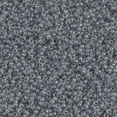 Miyuki 15/0 Seed Beads - 15-2210 - Gray Lined Crystal AB