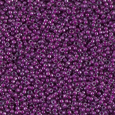 Miyuki 15/0 Seed Beads - 15-2247 - Fuschia Lined Crystal Luster