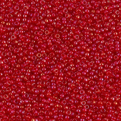 Miyuki 15/0 Seed Beads - 15-2248 - Lined Red AB