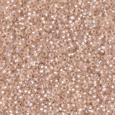 Miyuki 15/0 Seed Beads - 15-023F - Matte Silverlined Light Blush