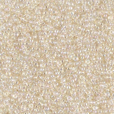 Miyuki 15/0 Seed Beads - 15-2442 - Crystal Ivory Gold Luster
