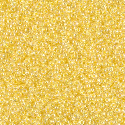 Miyuki 15/0 Seed Beads - 15-273 - Light Yellow Lined Crystal AB