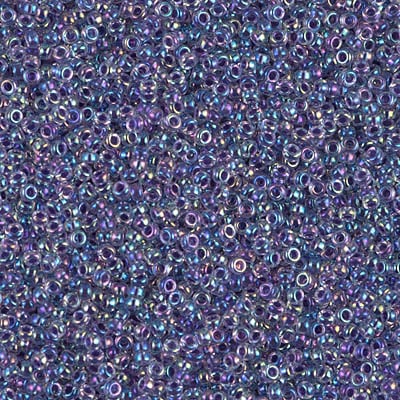 Miyuki 15/0 Seed Beads - 15-274 - Amethyst Lined Crystal AB