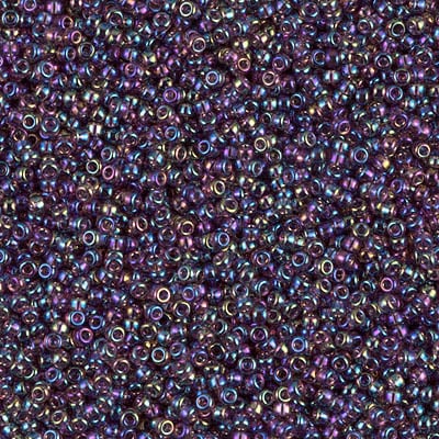 Miyuki 15/0 Seed Beads - 15-294 - Transparent Dark Smokey Amethyst AB