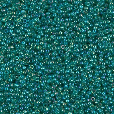 Miyuki 15/0 Seed Beads - 15-295 - Transparent Green Blue Gold