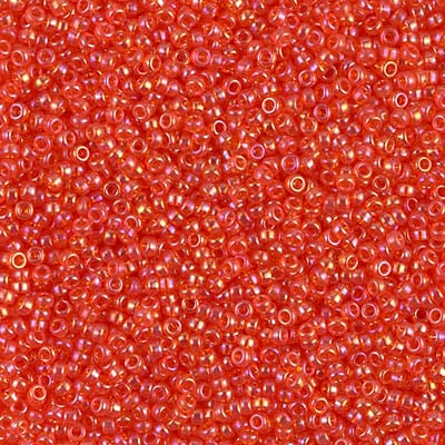 Miyuki 15/0 Seed Beads - 15-297 - Transparent Orange AB
