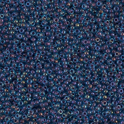 Miyuki 15/0 Seed Beads - 15-346 - Magenta Lined Aqua Luster