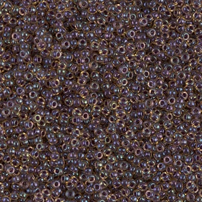 Miyuki 15/0 Seed Beads - 15-348 - Wine Lined Light Topaz AB