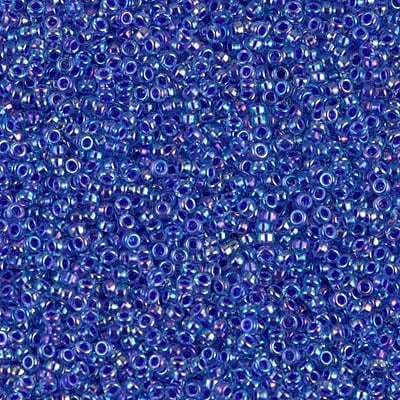 Miyuki 15/0 Seed Beads - 15-353 - Cobalt Lined Aqua AB